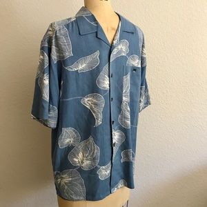 Blue Baracuta Silk Shirt